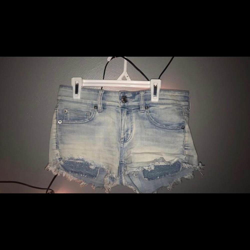light jean shorts